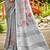 grey linen woven work traditional saree
