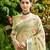 lime green linen woven work traditional saree