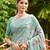 sky blue linen woven work traditional saree