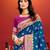 teal blue silk woven work traditional saree