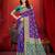 purple silk woven work traditional saree