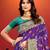 purple silk woven work traditional saree