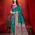 turquoise blue silk woven work traditional saree