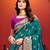 turquoise blue silk woven work traditional saree