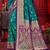 turquoise blue silk woven work traditional saree