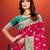 rani pink silk woven work traditional saree