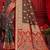 brown  silk woven work traditional saree