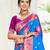 blue silk woven work traditional saree