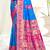 blue silk woven work traditional saree