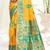 yellow silk woven work traditional saree