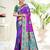 purple silk woven work traditional saree