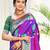 purple silk woven work traditional saree