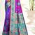 purple silk woven work traditional saree