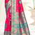 rani pink silk woven work traditional saree