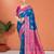 blue silk woven work traditional saree