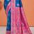 blue silk woven work traditional saree
