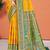 yellow silk woven work traditional saree