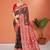 brown  silk woven work traditional saree