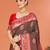 brown  silk woven work traditional saree