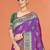 purple silk woven work traditional saree