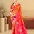 orange silk woven work traditional saree