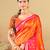 orange silk woven work traditional saree