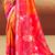 orange silk woven work traditional saree
