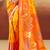 yellow silk woven work traditional saree
