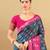 teal silk woven work traditional saree
