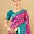magenta  silk woven work traditional saree