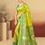 lime green silk woven work traditional saree