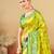 lime green silk woven work traditional saree