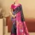 black and magenta silk woven work traditional saree