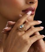 Gold plated Kundan ring