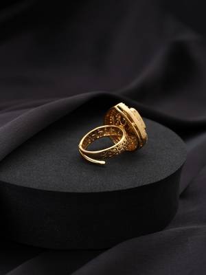 Gold plated Kundan ring 3
