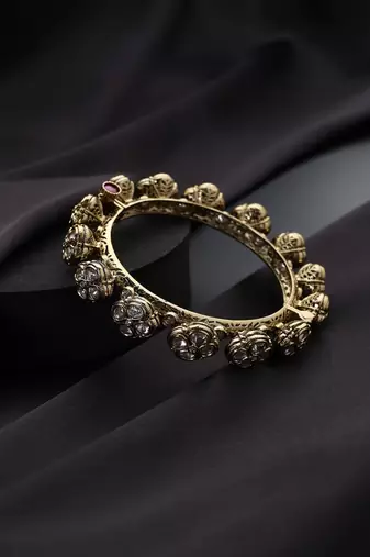 Gold plated Kundan bangle