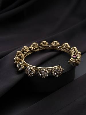 Gold plated Kundan bangle 3
