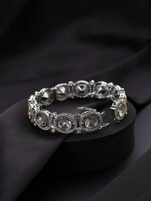 Two Tone plated Kundan bangle 3