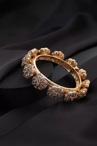gold plated Kundan bangle
