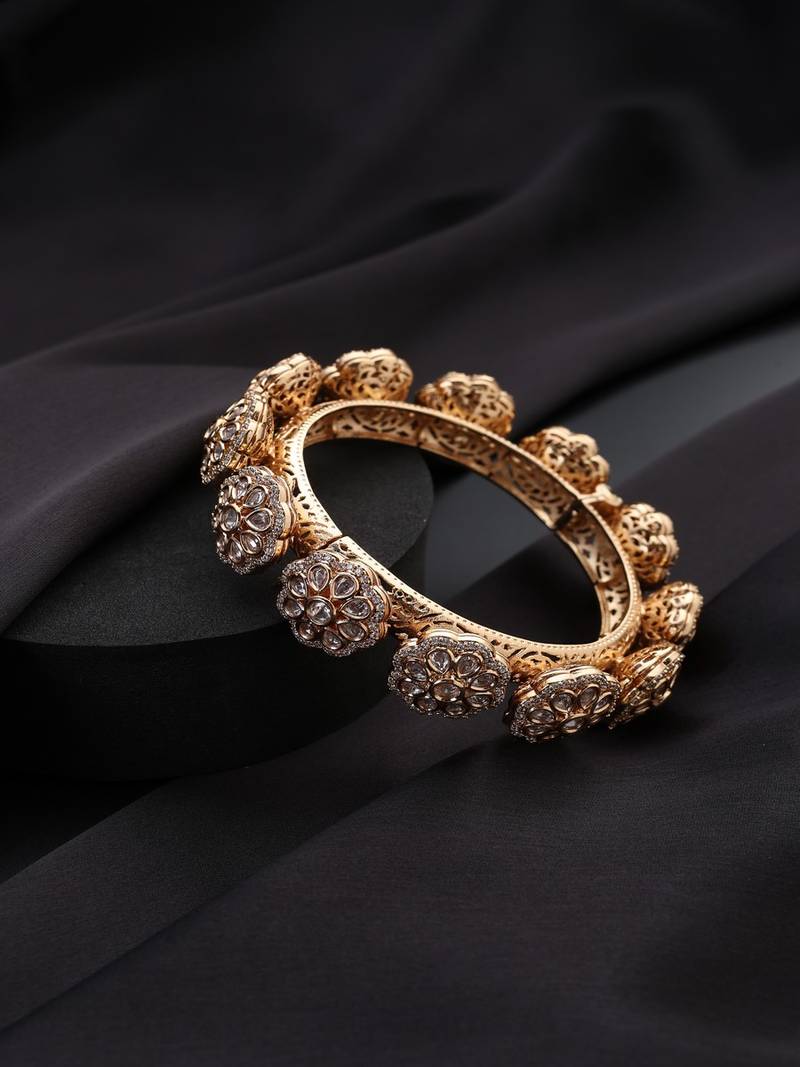 gold plated Kundan bangle