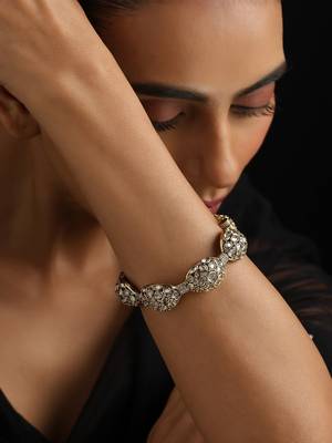 Gold plated Kundan bangle 1