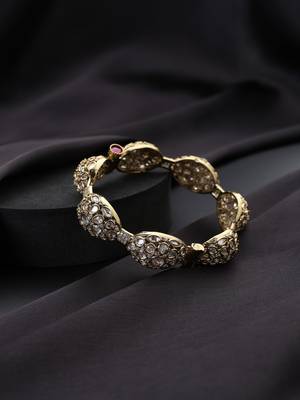 Gold plated Kundan bangle 2