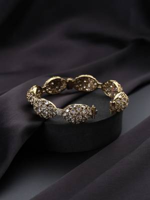 Gold plated Kundan bangle 3