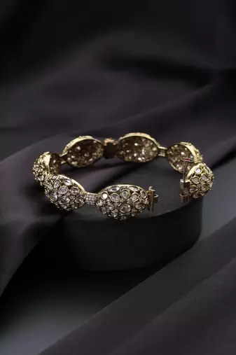 Gold plated Kundan bangle
