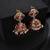 gold plated Kundan Red Stones jhumkas 