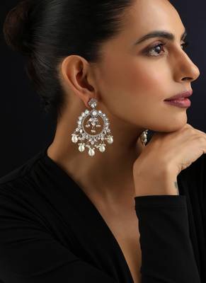 Gold plated polki dangler earrings 1