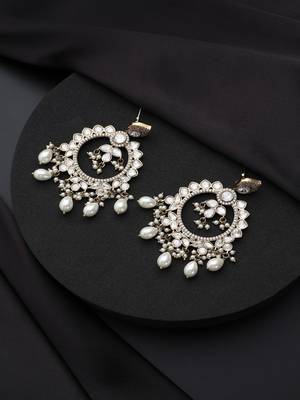 Gold plated polki dangler earrings 2