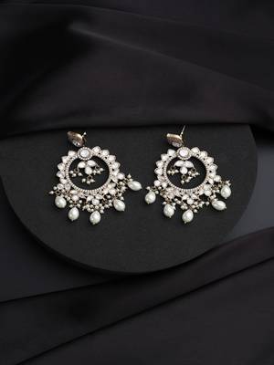 Gold plated polki dangler earrings 4