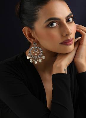 Gold plated polki dangler earrings 5