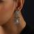 Silver plated kundan jhumkas